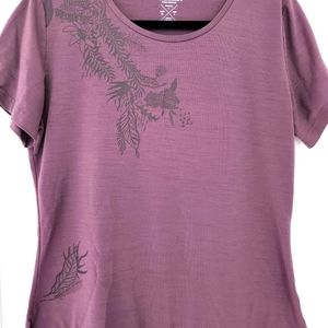 Purple Mammut Tee with botanical print
